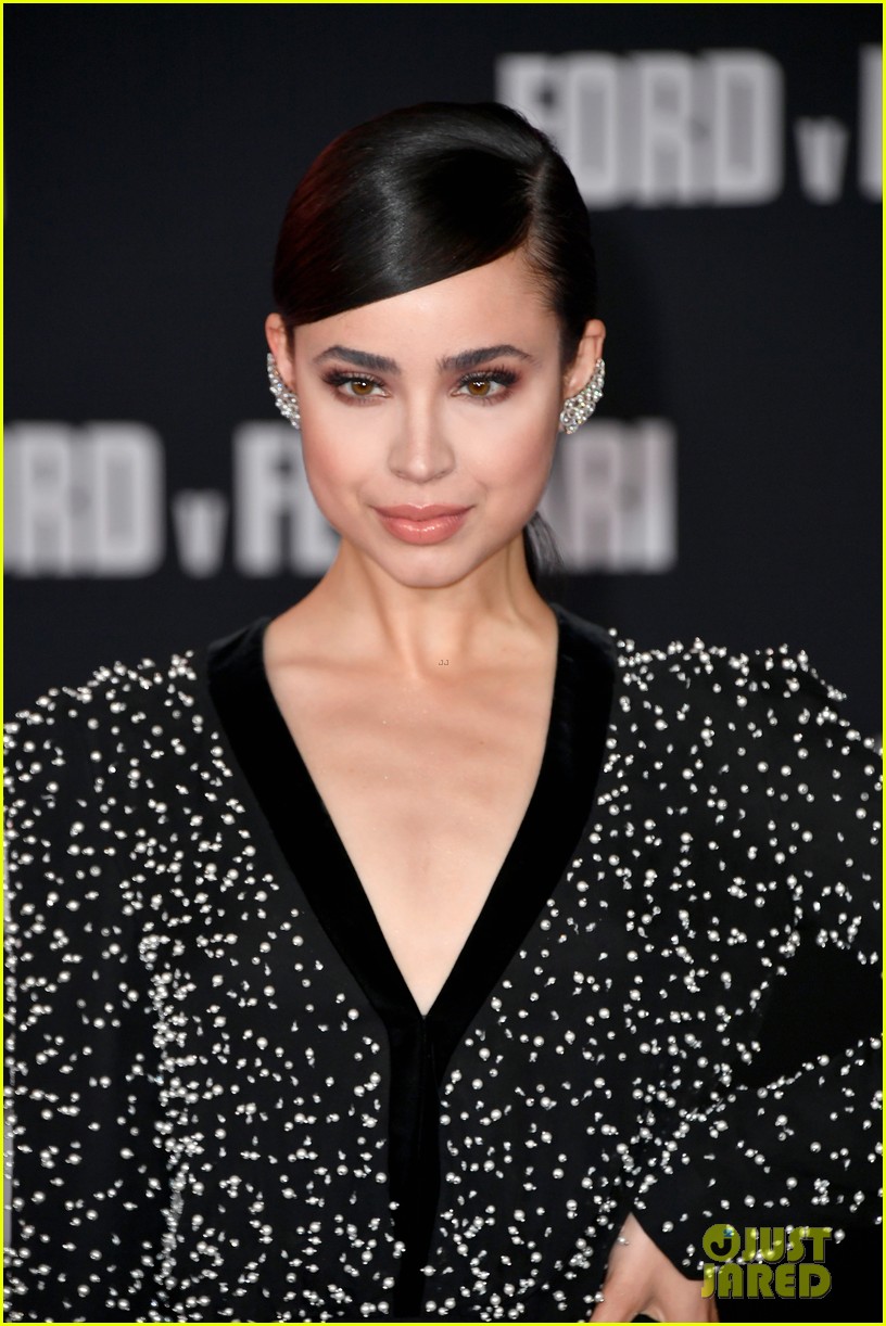 sofia carson serves major looks at frod v ferrari premiere 12