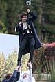 harry styles zip lines over la street for late late show segment 10