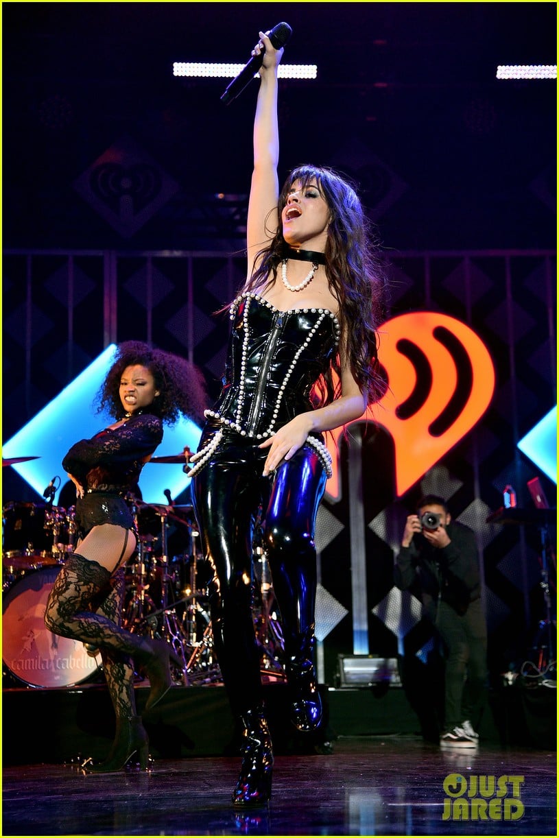 Camila Cabello S Latex Outfit For Z100 S Jingle Ball 2019 Has Pearls On It Photo 1278873