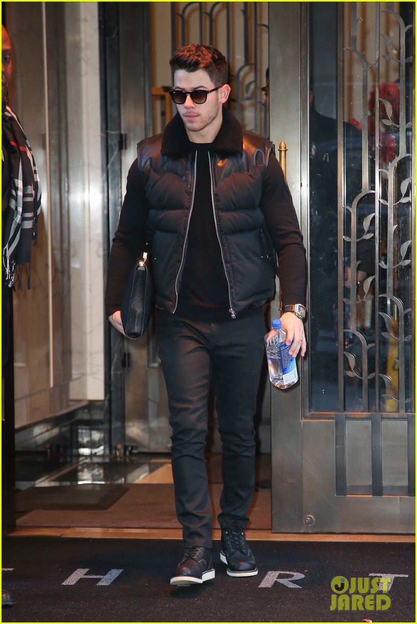 nick jonas meeting nyc cold day 05