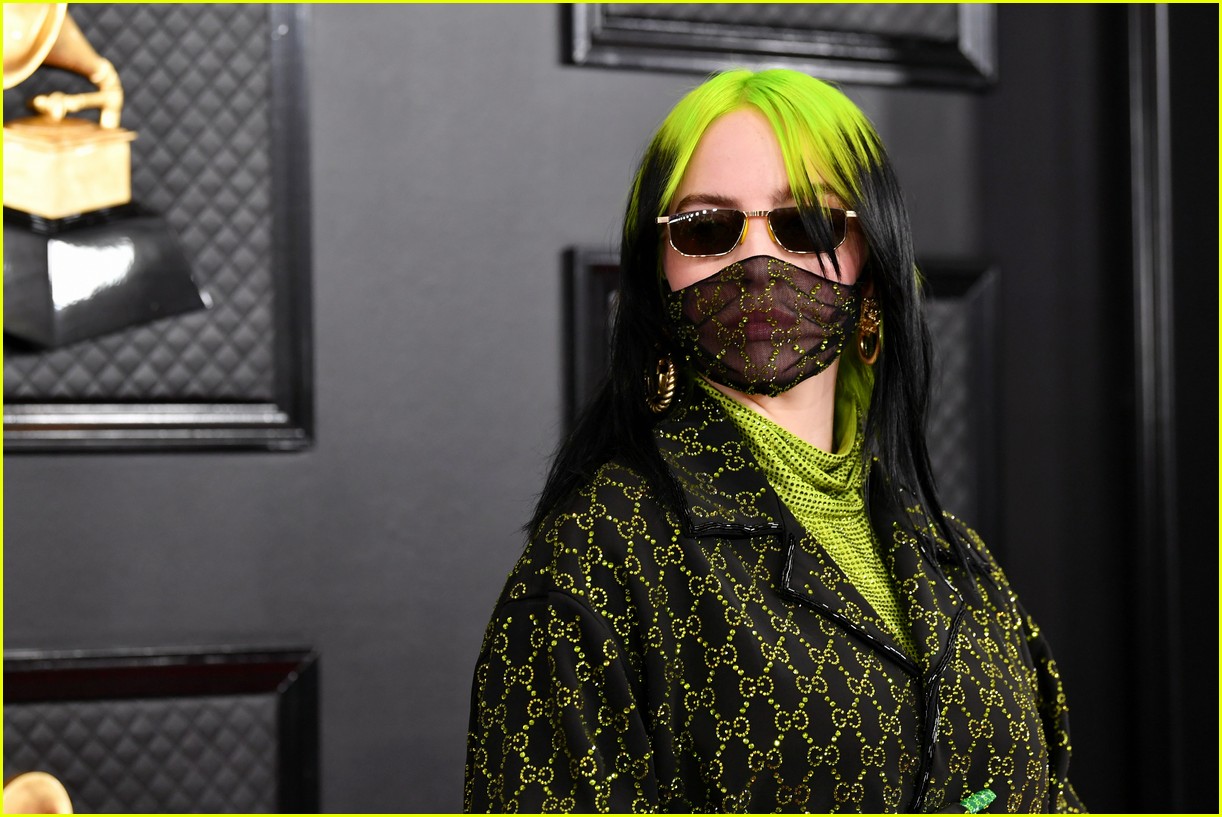 Billie Eilish Dons an Embellished Mask for Grammys 2020! Photo