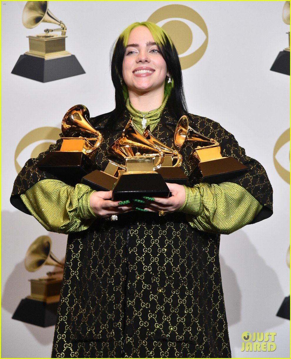 Billie Eilish Poses with All of Her Trophies After the Grammys 2020 ...