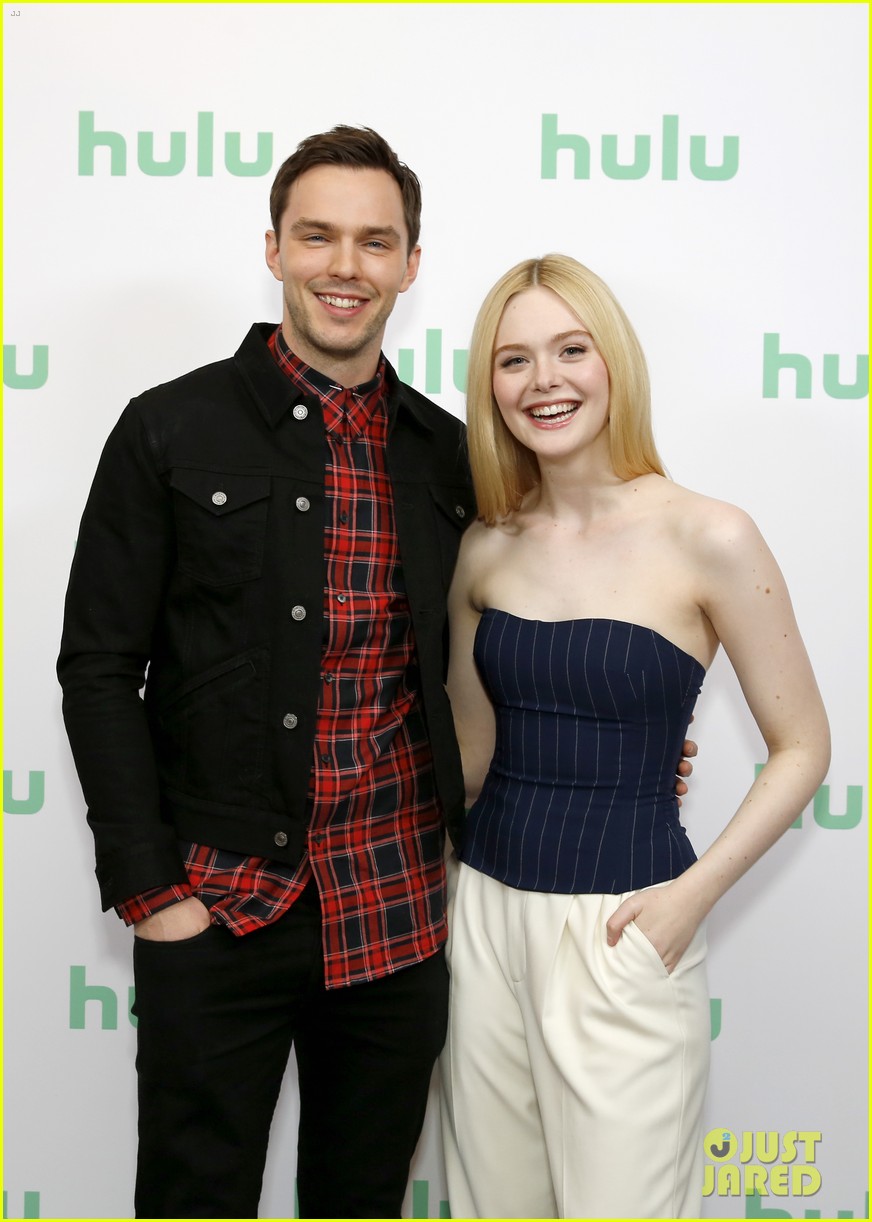 Full Sized Photo of elle fanning nicholas hoult great hulu panel 13