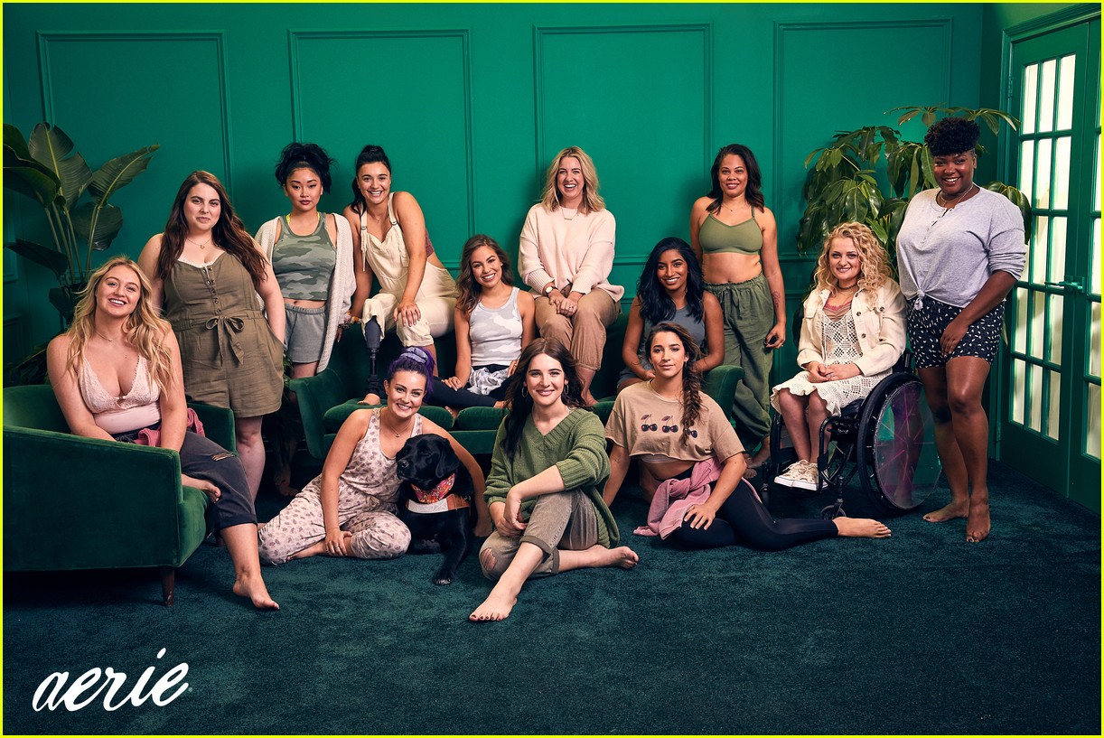 lana condor aly raisman beanie feldstein launch aerie real role model campaign 16