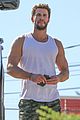 liam hemsworth muscles pumped up after workout 07
