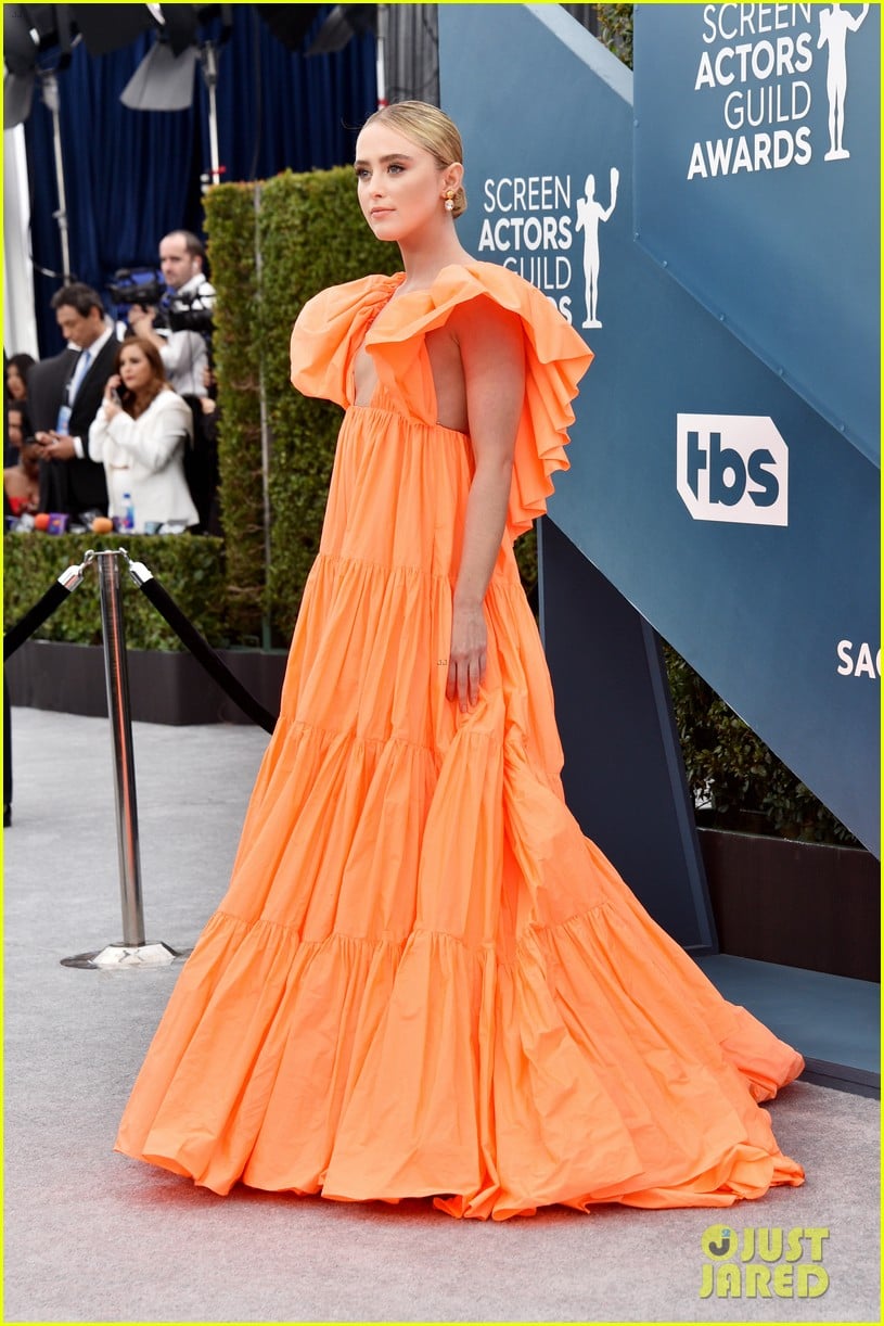 Kathryn Newton Wows in Orange Valentino Gown at SAG Awards 2020