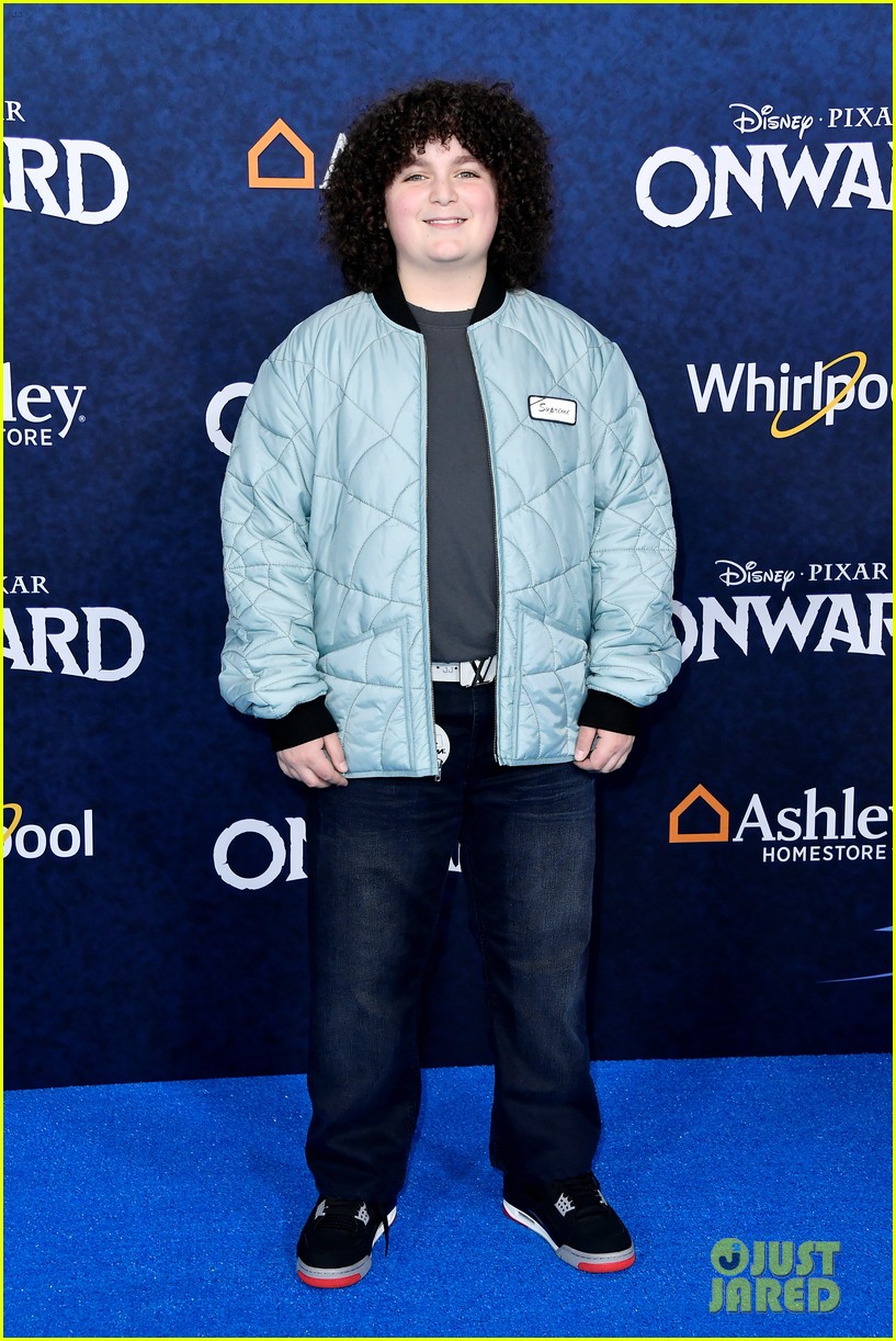 dakota lotus jumps for joy at onward premiere with olivia sanabia more 15