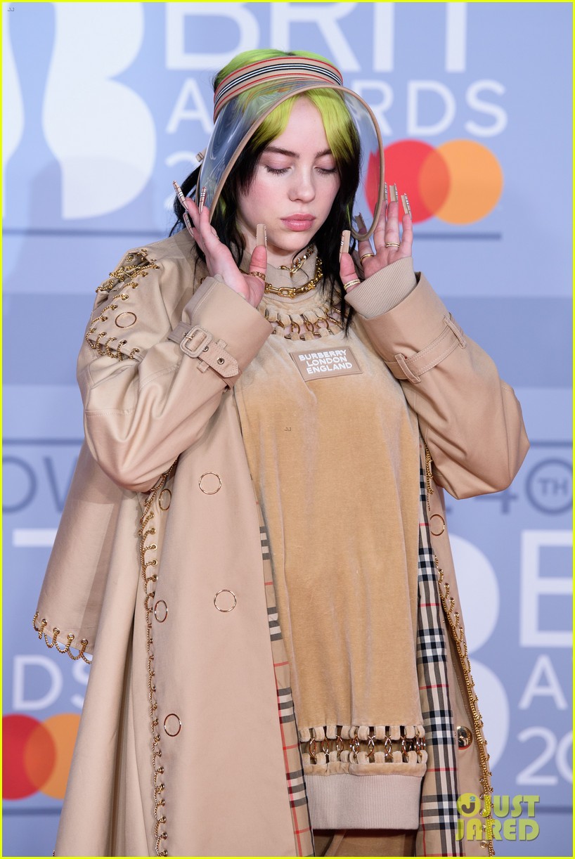 Billie Eilish Wears a Clear Visor to BRIT Awards 2020 Photo 1288425