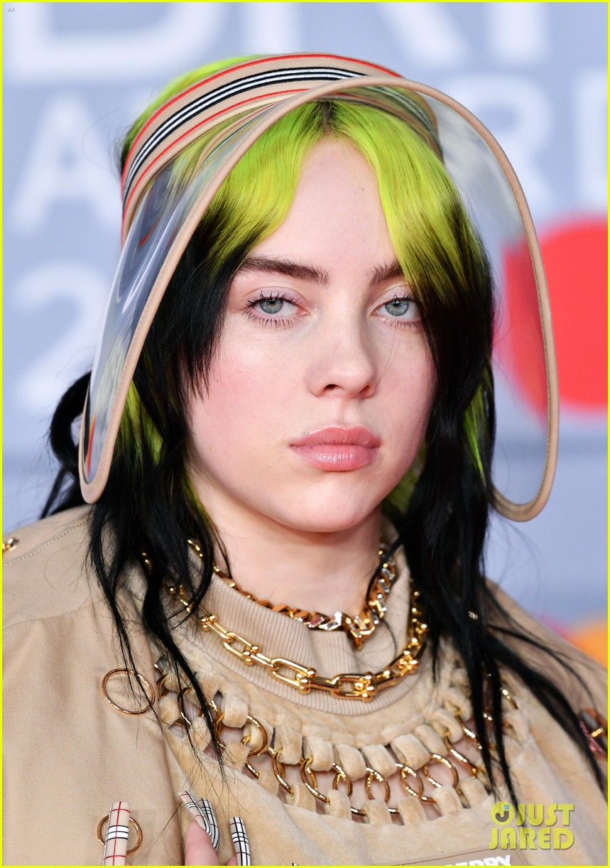 Billie Eilish Wears A Clear Visor To Brit Awards 2020 Photo 1288443 Photo Gallery Just 2107