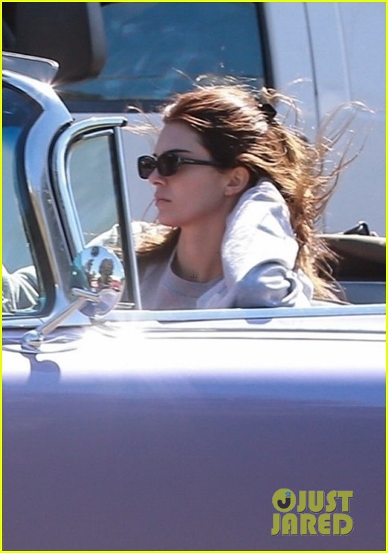 kendall jenner goes for a drive in convertible cadillac 02