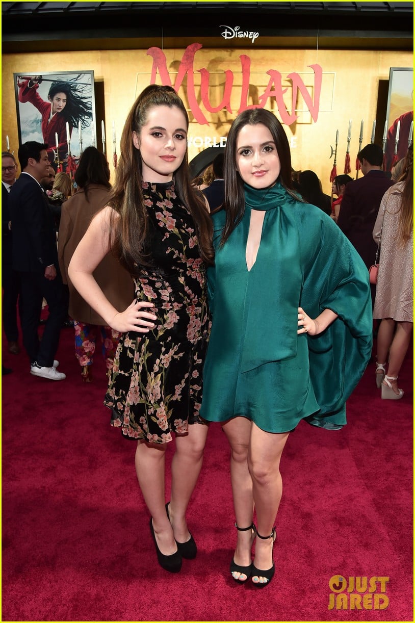 meg donnelly laura marano mulan premiere 02