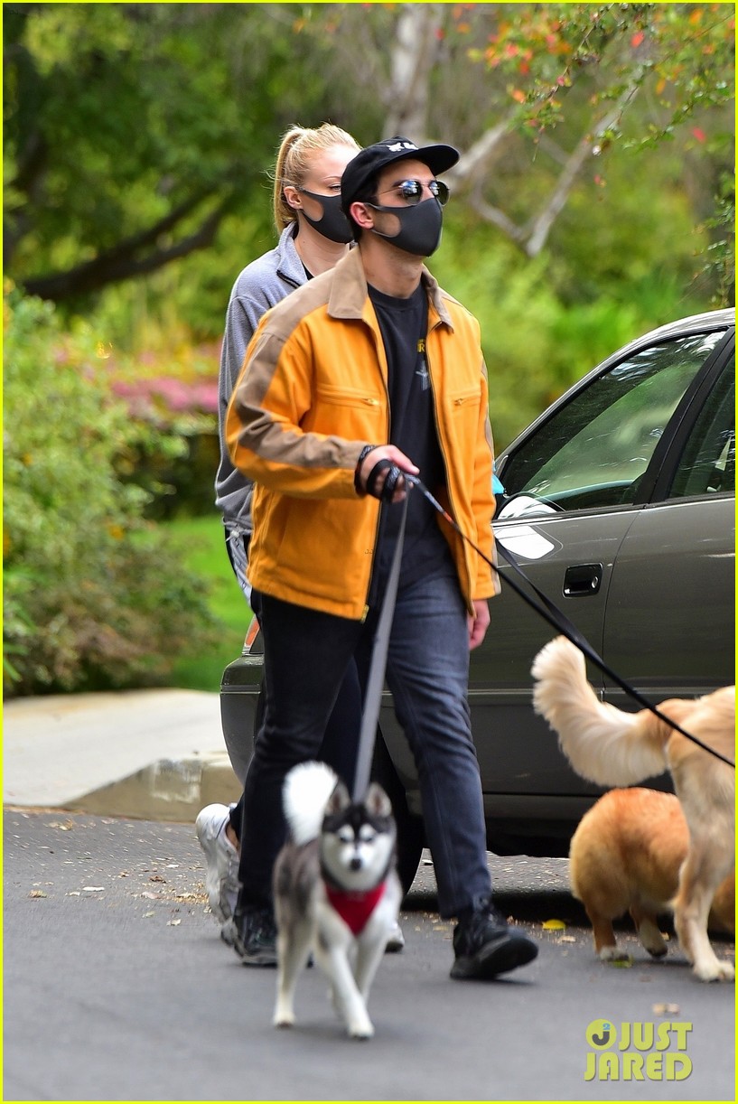 Full Sized Photo of joe jonas sophie turner monday dog walk 33 | Sophie ...