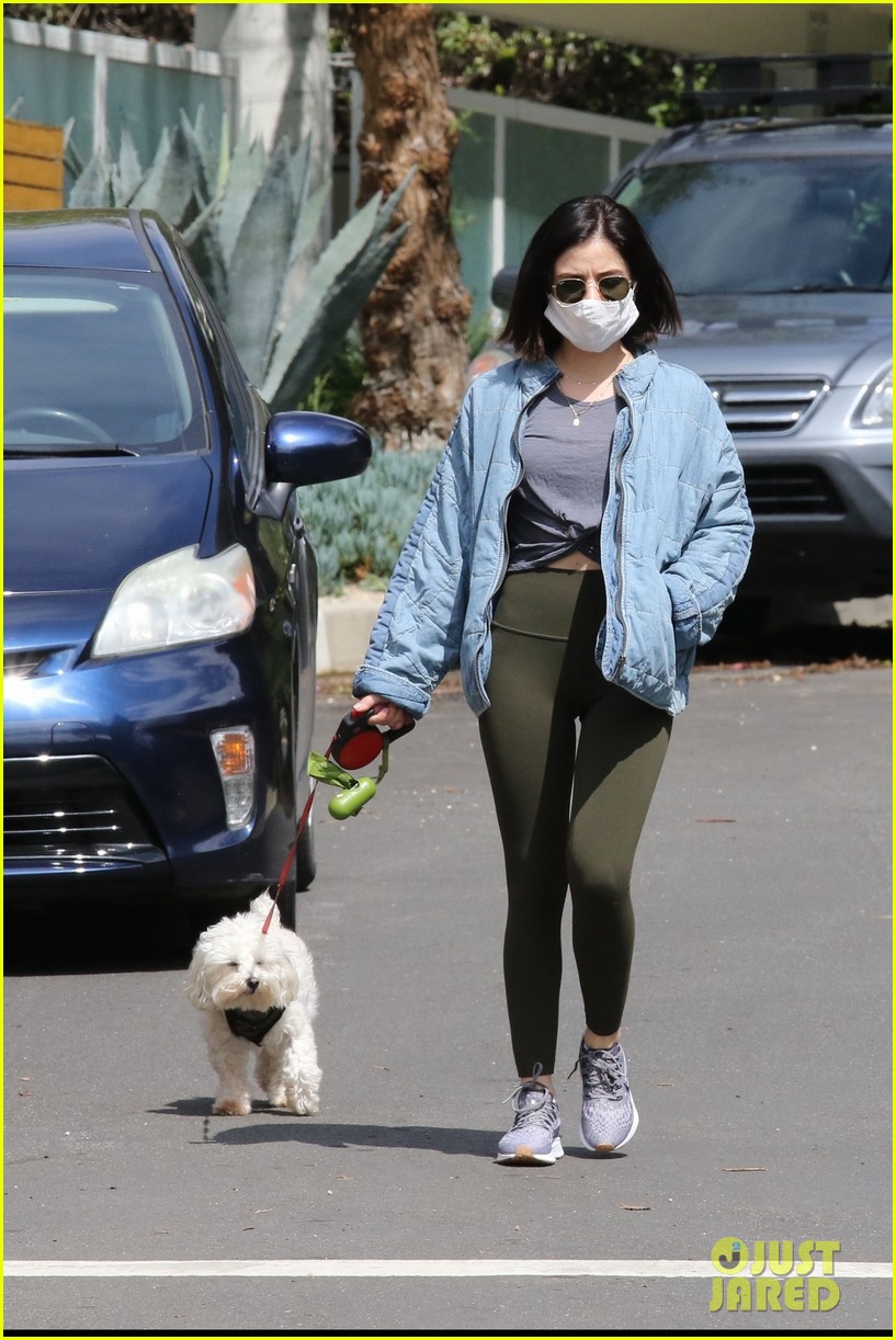 Lucy Hale & Pup Elvis Take A Walk In Their Neighborhood | Photo 1292502 ...