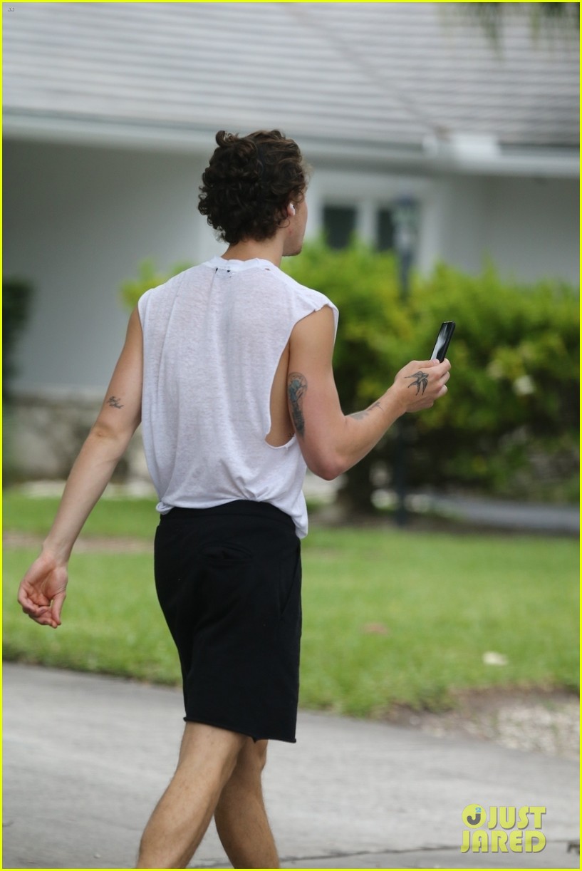 shawn mendes takes a call during his neighborhood stroll 22