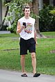 shawn mendes takes a call during his neighborhood stroll 01