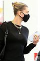 hailey bieber wears leather pants for doctor appointment 02