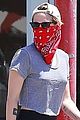 kristen stewart wears red bandana over her face on coffee run 02