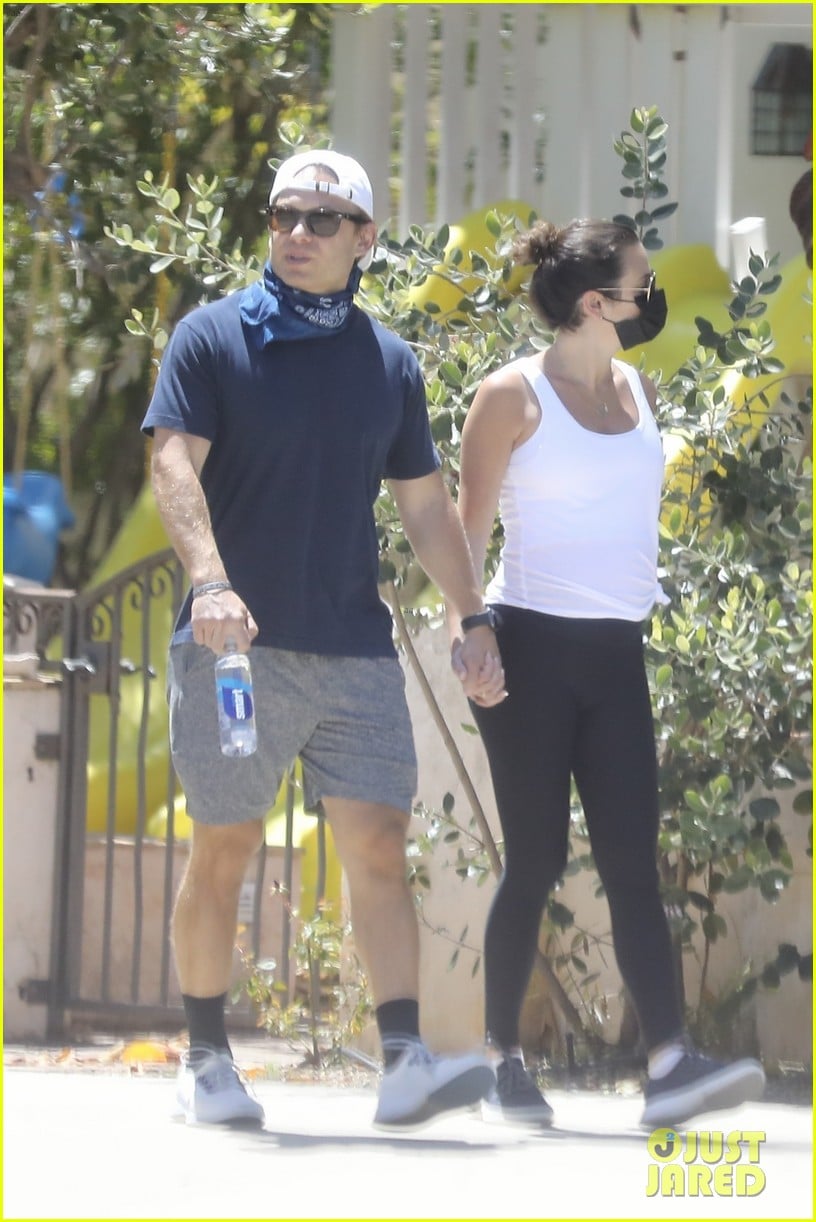 Full Sized Photo of lea michele zandy reich pregnant baby bump stroll ...