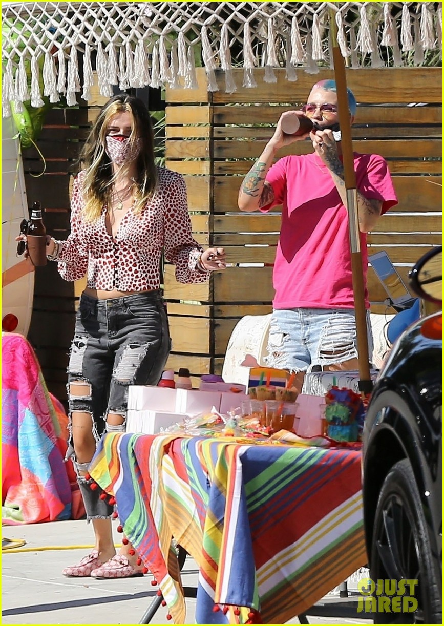 ruby rose bella thorne attend a drive by birthday party 01