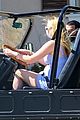 sophie turner wears form fitting dress out on drive with joe jonas 30