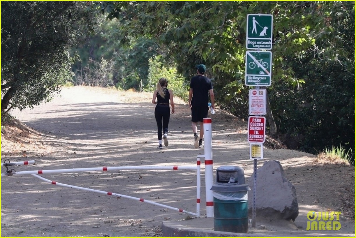 Full Sized Photo of ashley benson g eazy hold hands hiking in the hills