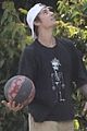 justin bieber works on his basketball skills in beverly hills 02