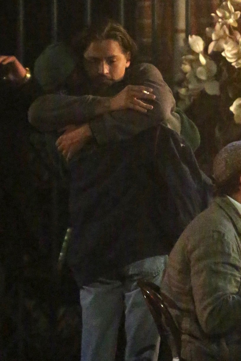 Full Sized Photo of cole sprouse rainey qualley dinner friends la