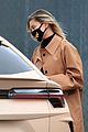 hailey bieber studio stop trench after road trip 02