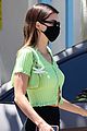kendall jenner cute green crop top at lunch 04