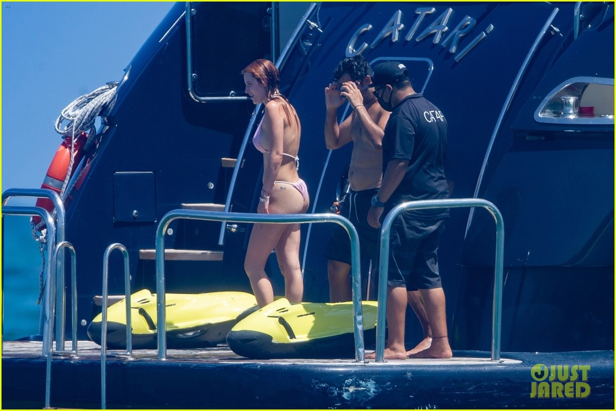 bella thorne pink bikini vacation with benjamin mascolo 28