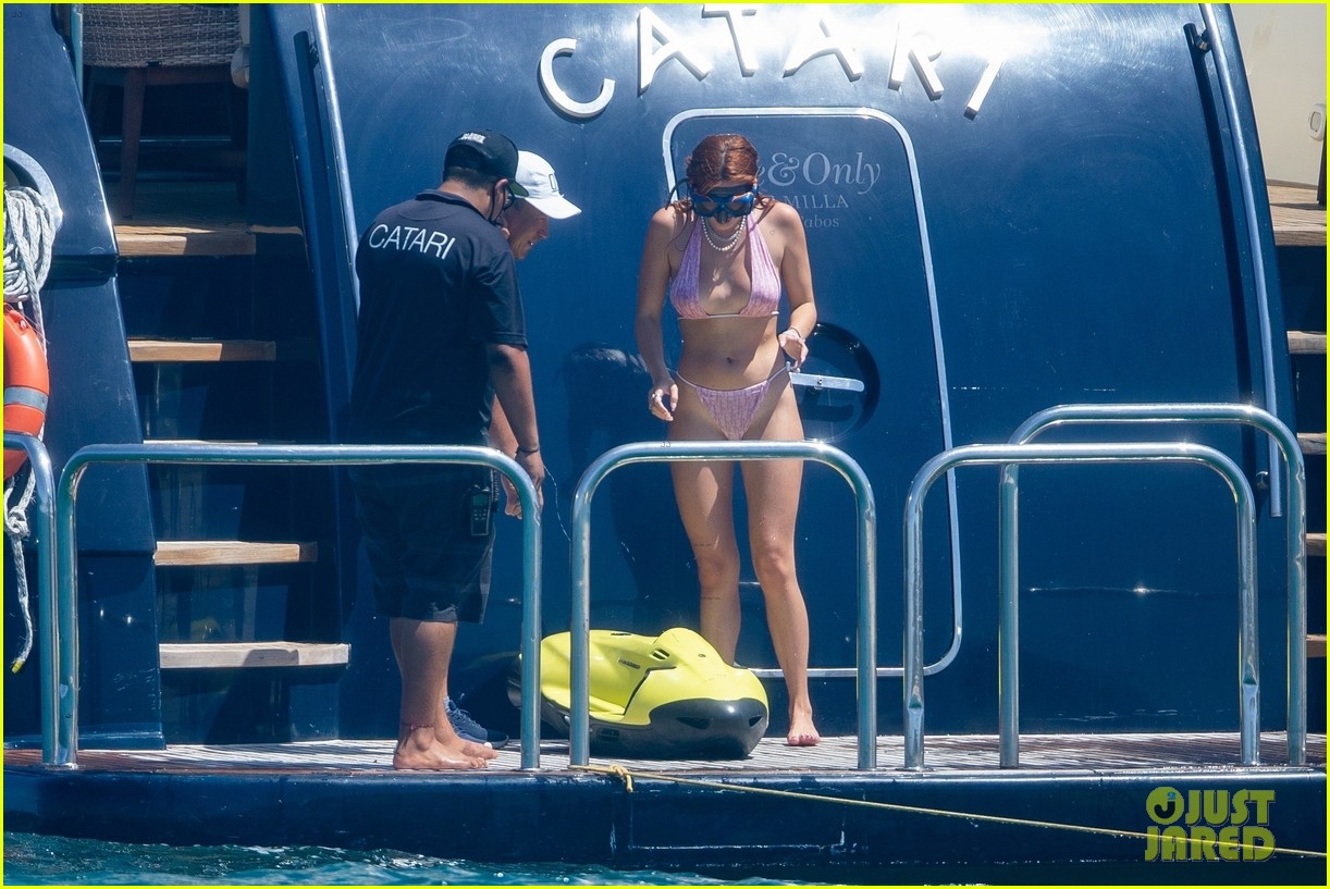 bella thorne pink bikini vacation with benjamin mascolo 36