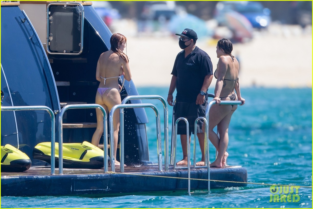 bella thorne pink bikini vacation with benjamin mascolo 48