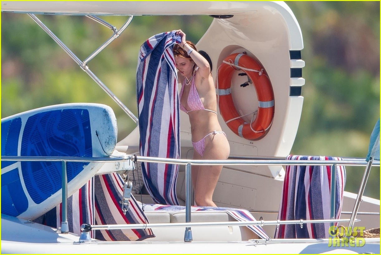 bella thorne pink bikini vacation with benjamin mascolo 53