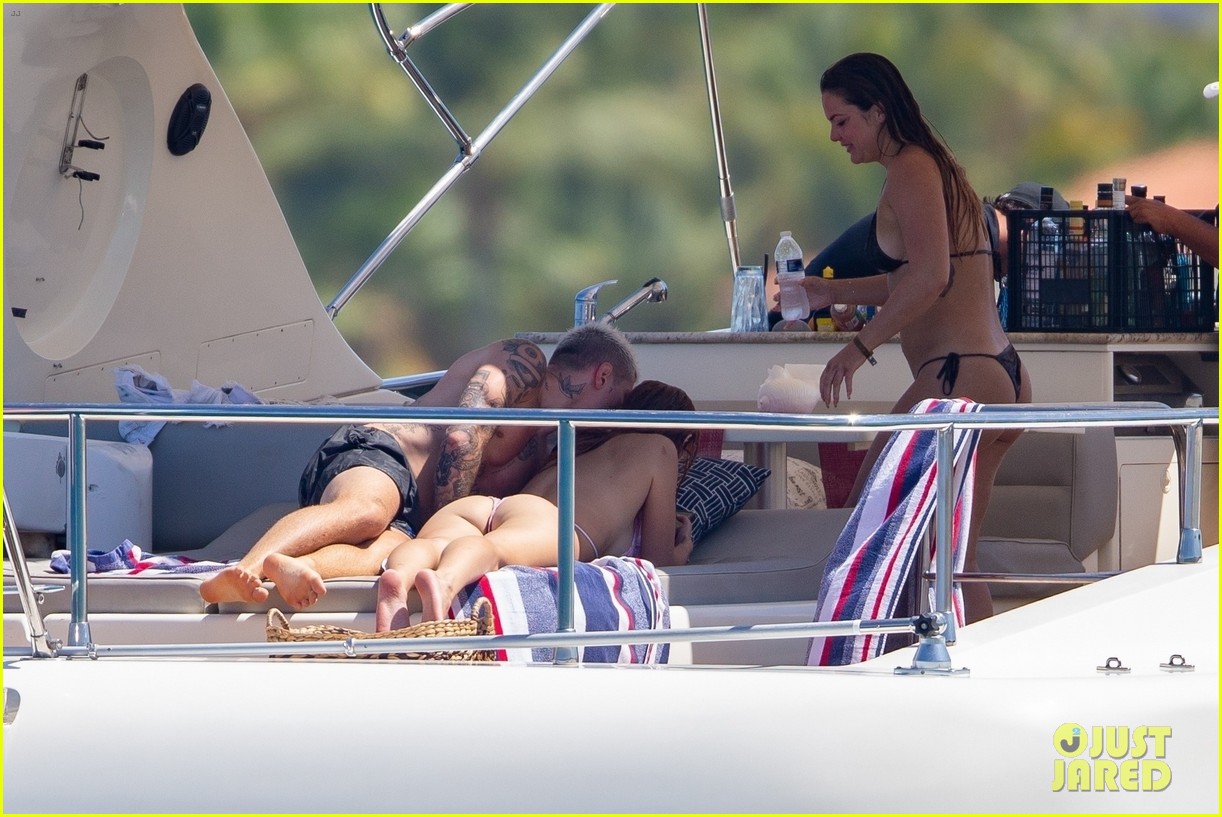 bella thorne pink bikini vacation with benjamin mascolo 55