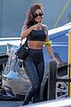 vanessa hudgens abs show off black outfit workout 01