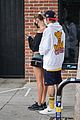 justin bieber hailey bieber cute pda out for breakfast 17