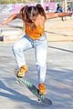 addison rae shows off her skateboarding skills at the skate park 13