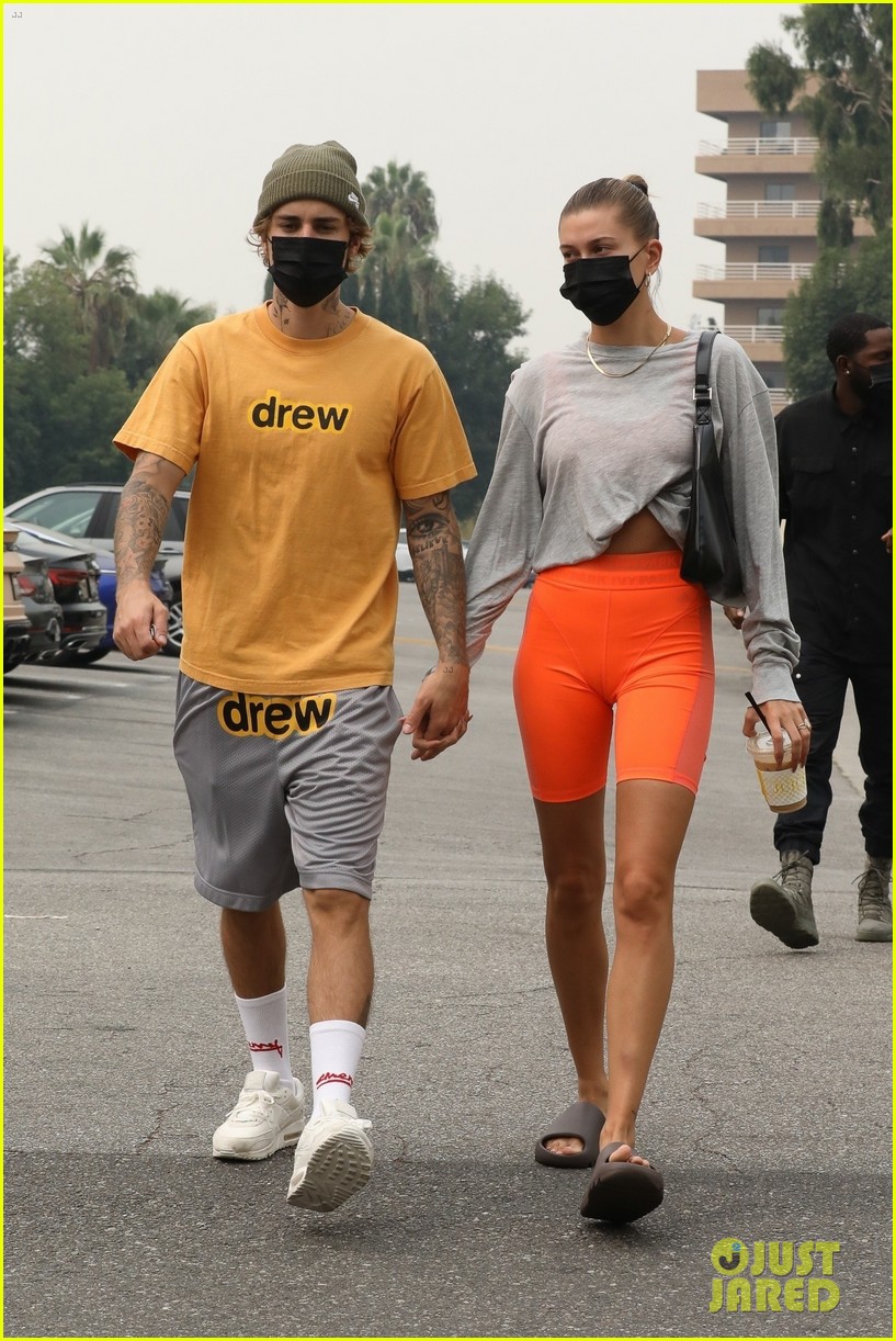 Full Sized Photo of justin bieber hailey bieber go to pilates 12 | The