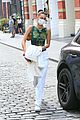 bella hadid rocks white pants while out in nyc 03