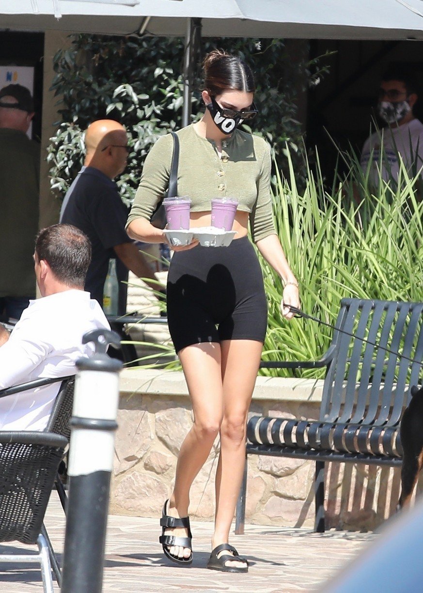 Kendall Jenner Brings Dog Pyro On a Juice Run With Her | Photo 1298815 ...