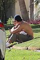 jacob elordi goes shirtless while hanging out outside with kaia gerber 44
