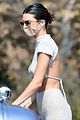 kendall jenner shows off some skin while out on a drive 04