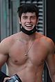 blake gray shows off newly dyed hair and ripped abs after workout 02