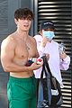 bryce hall leaves the gym shirtless with addison rae 01