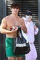 bryce hall leaves the gym shirtless with addison rae 12