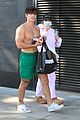 bryce hall leaves the gym shirtless with addison rae 15