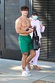 bryce hall leaves the gym shirtless with addison rae 16