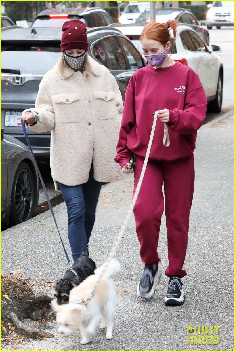 Lili Reinhart & Madelaine Petsch Stay Safe in Masks While Walking Their