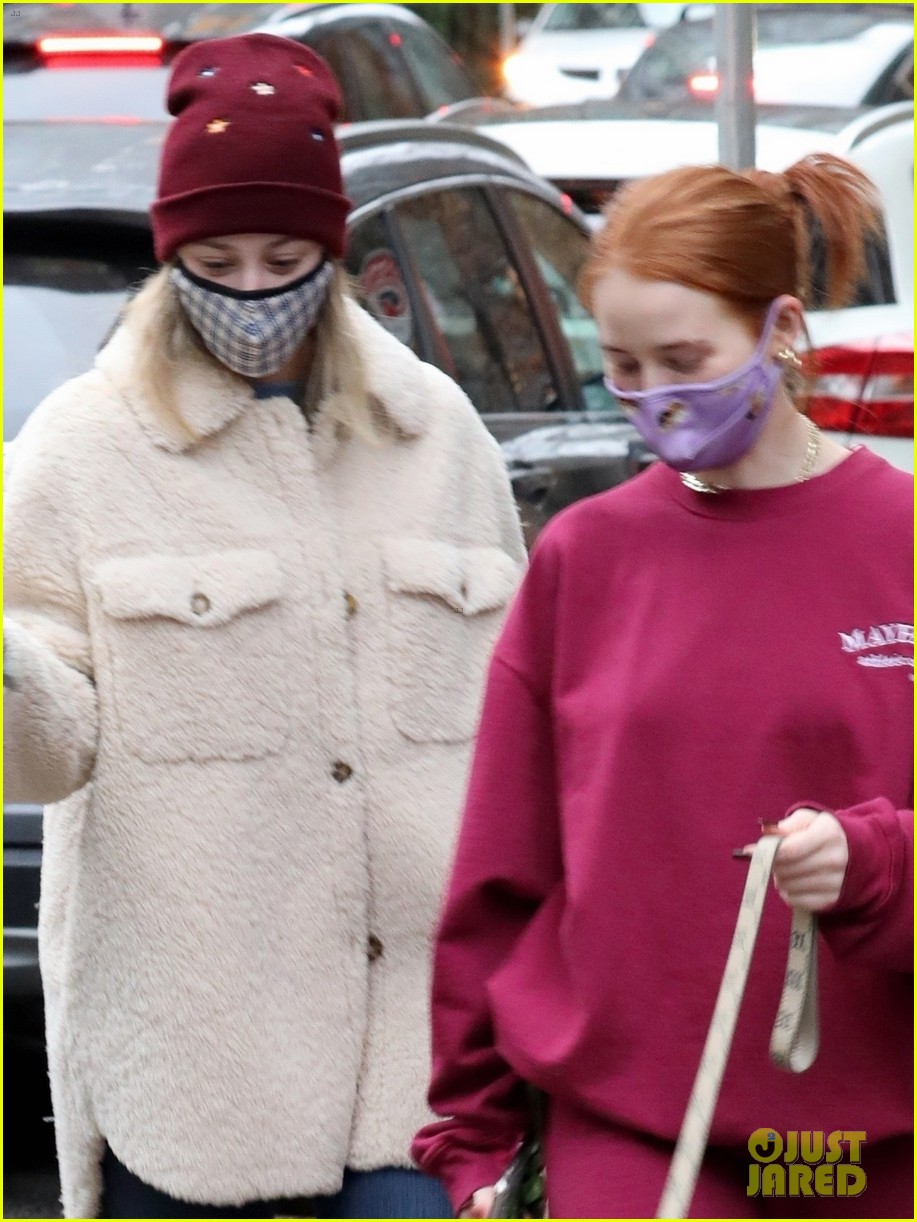 Lili Reinhart & Madelaine Petsch Stay Safe in Masks While Walking Their