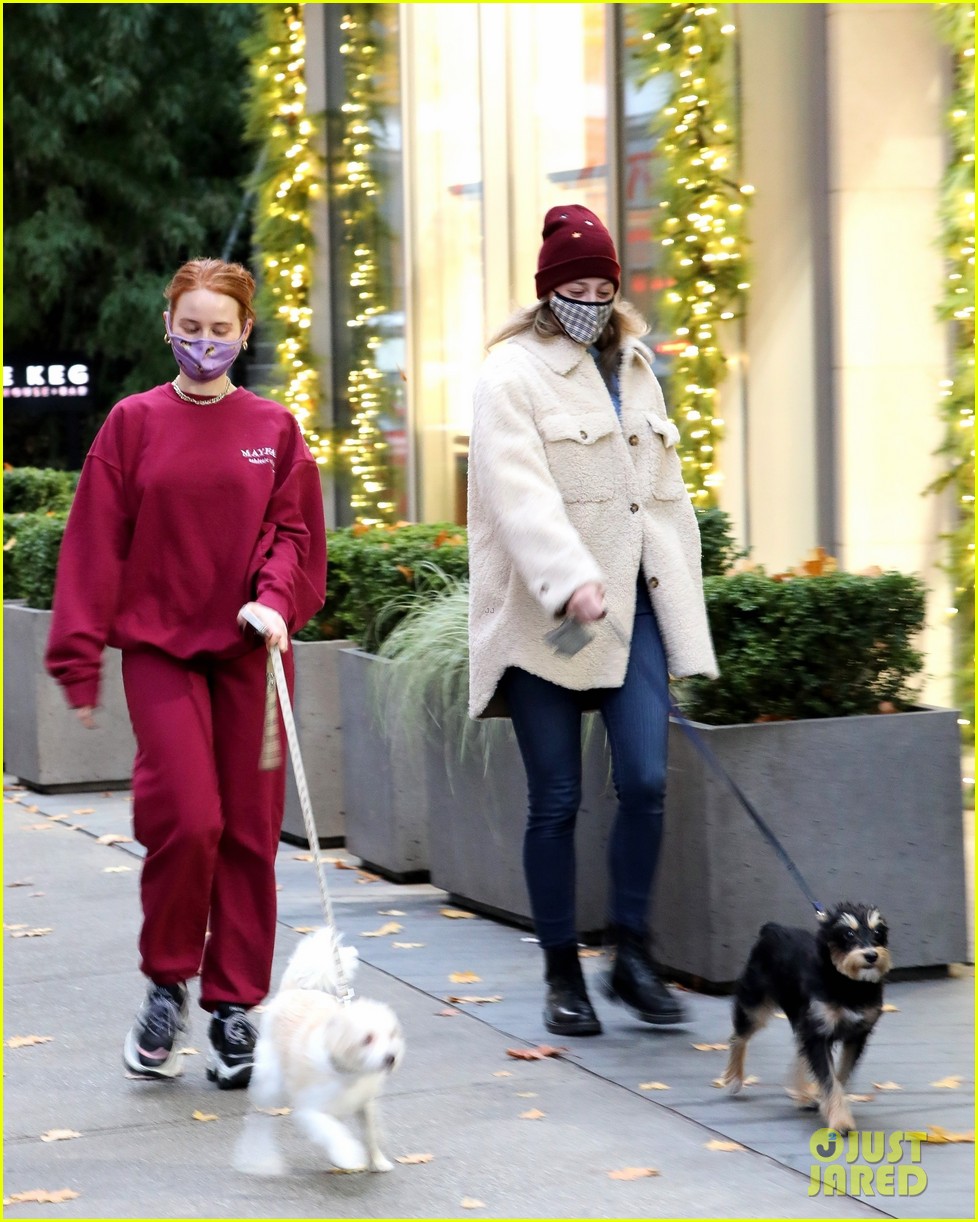 Lili Reinhart & Madelaine Petsch Stay Safe in Masks While Walking Their